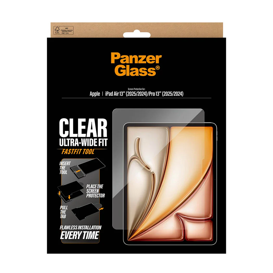 PanzerGlass Ultra Wide Fit Glass Screen Protector iPad Air 13 & Pro 13 2024-2025 - Image 5