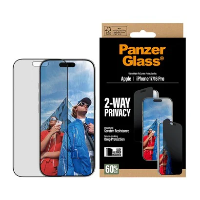 PanzerGlass Ultra Wide Fit Privacy Screen Protector iPhone 17 Standard / 16 pro - Image 5