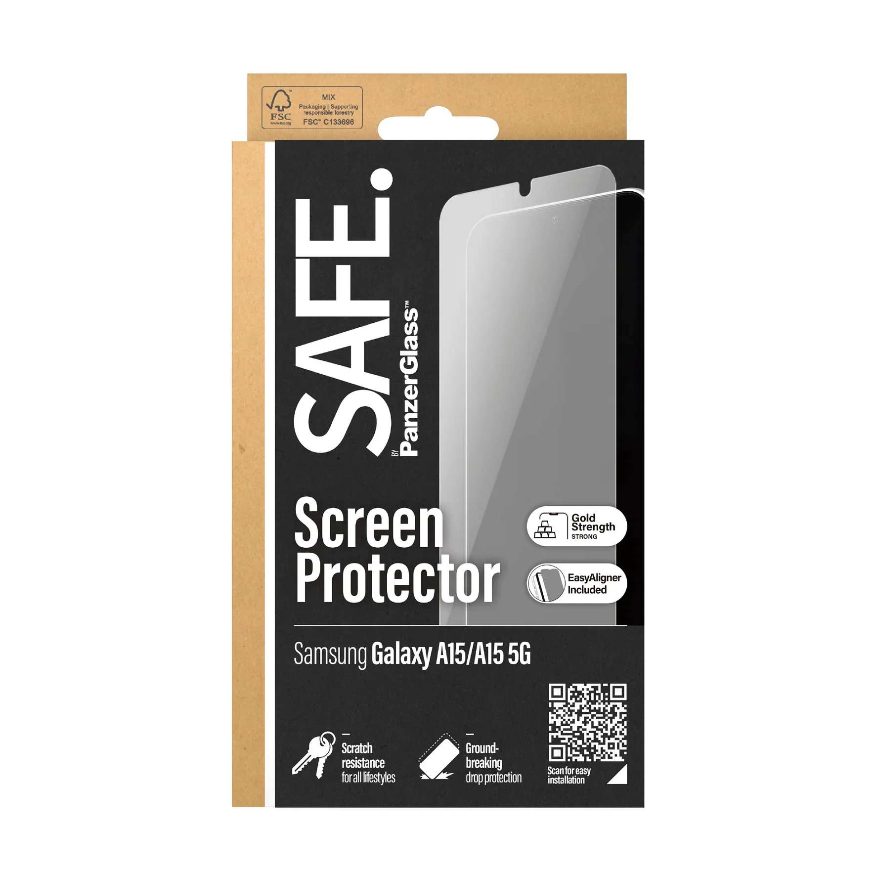 PanzerGlass UltraWide Screen Guard Samsung A15 4G & 5G - Clear - Image 3