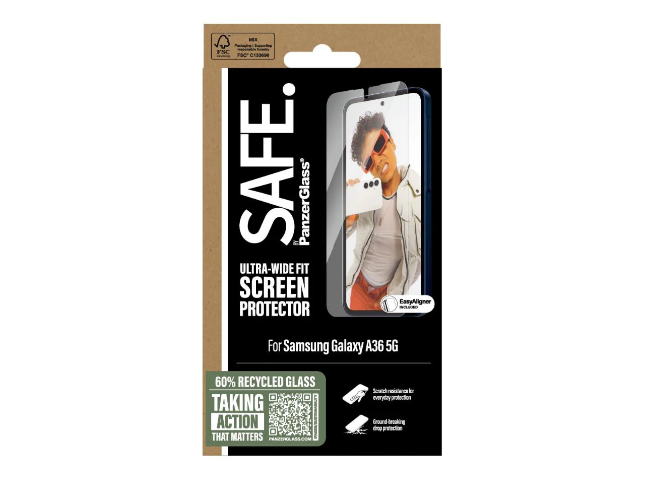 PanzerGlass UW Screen Protector for Samsung Galaxy A36 5G - Clear - Image 3