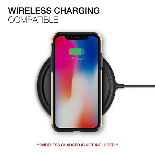 Patchworks Chroma Metalic Rugged Case for iPhone X - Gold / Black - Image 3