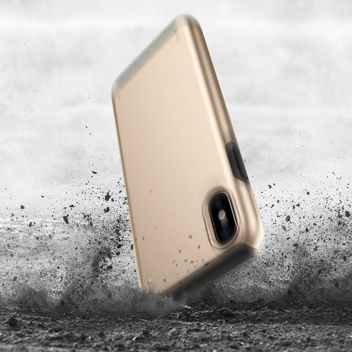 Patchworks Chroma Metalic Rugged Case for iPhone X - Gold / Black - Image 6