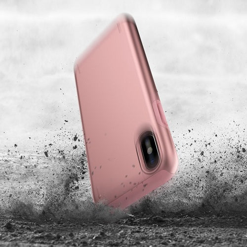 Patchworks Chroma Metalic Rugged Case for iPhone X - Rose Gold / Black - Image 5