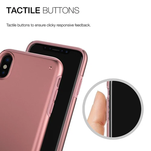 Patchworks Chroma Metalic Rugged Case for iPhone X - Rose Gold / Black - Image 6