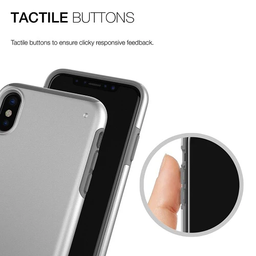 Patchworks Chroma Metalic Rugged Case for iPhone X - Silver / Black - Image 5