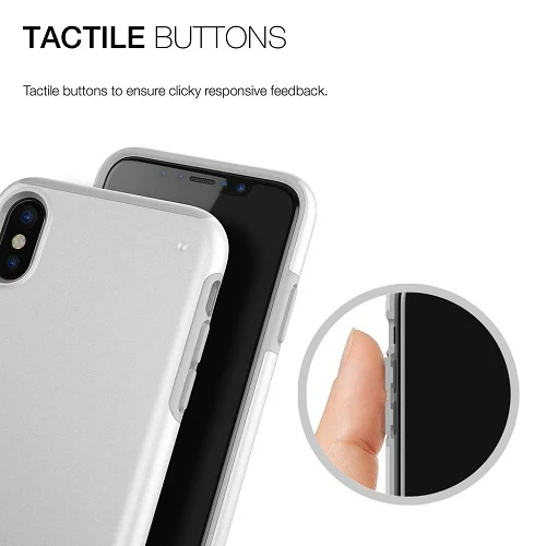 Patchworks Chroma Metalic Rugged Case for iPhone X - White - Image 2