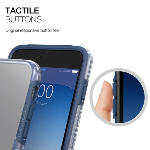 Patchworks ITG Protection Case iPhone SE 2022 / SE 2000 / iPhone 8 / 7 / 6 - Clear Navy - Image 2