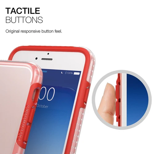 Patchworks ITG Level Protection Case iPhone SE / 8 / 7 - Clear Red - Image 2