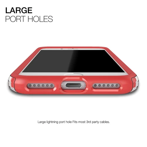 Patchworks ITG Level Protection Case iPhone SE / 8 / 7 - Clear Red - Image 4