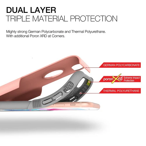 Patchworks Level Aegis Rugged Case for iPhone 8 / 7 - Pink / Grey - Image 3