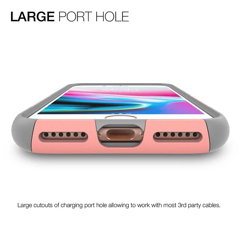 Patchworks Level Aegis Rugged Case for iPhone 8 / 7 - Pink / Grey - Image 6