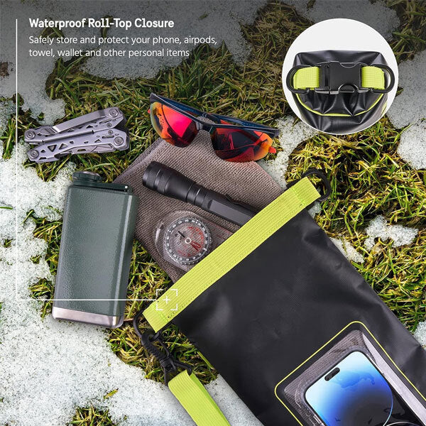 Pelican Marine Waterproof 2L Dry Bag - Black & Neon - Image 3