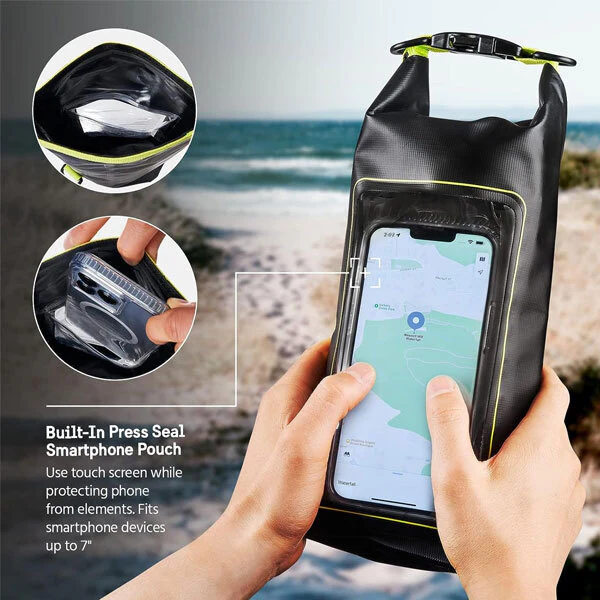 Pelican Marine Waterproof 2L Dry Bag - Black & Neon - Image 4