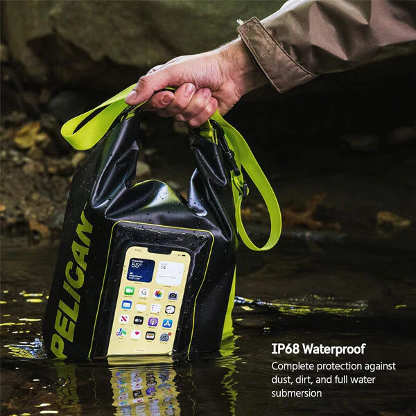Pelican Marine Waterproof 5L Dry Bag - Black & Neon Yellow - Image 2