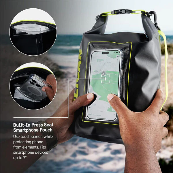 Pelican Marine Waterproof 5L Dry Bag - Black & Neon Yellow - Image 4