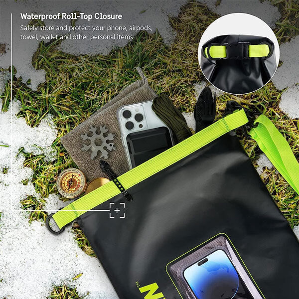 Pelican Marine Waterproof 5L Dry Bag - Black & Neon Yellow - Image 5
