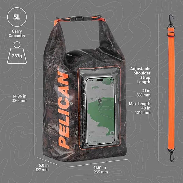 Pelican Marine Waterproof 5L Dry Bag - Hunter Camo - Image 6