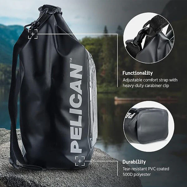 Pelican Marine Waterproof 5L Dry Bag - Stealth Black - Image 3