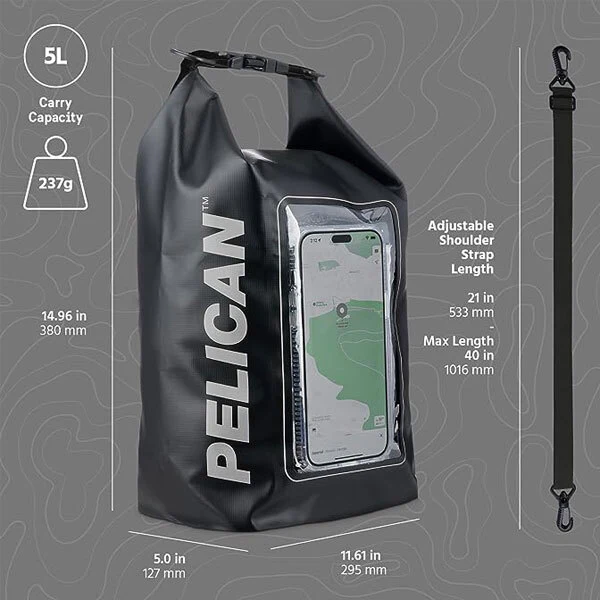 Pelican Marine Waterproof 5L Dry Bag - Stealth Black - Image 6