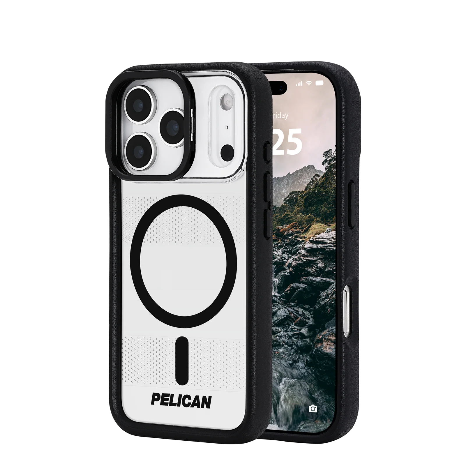 Pelican Protector MagSafe Case with Stand for iPhone 17 Pro 6.3 - Clear / Black - Image 3