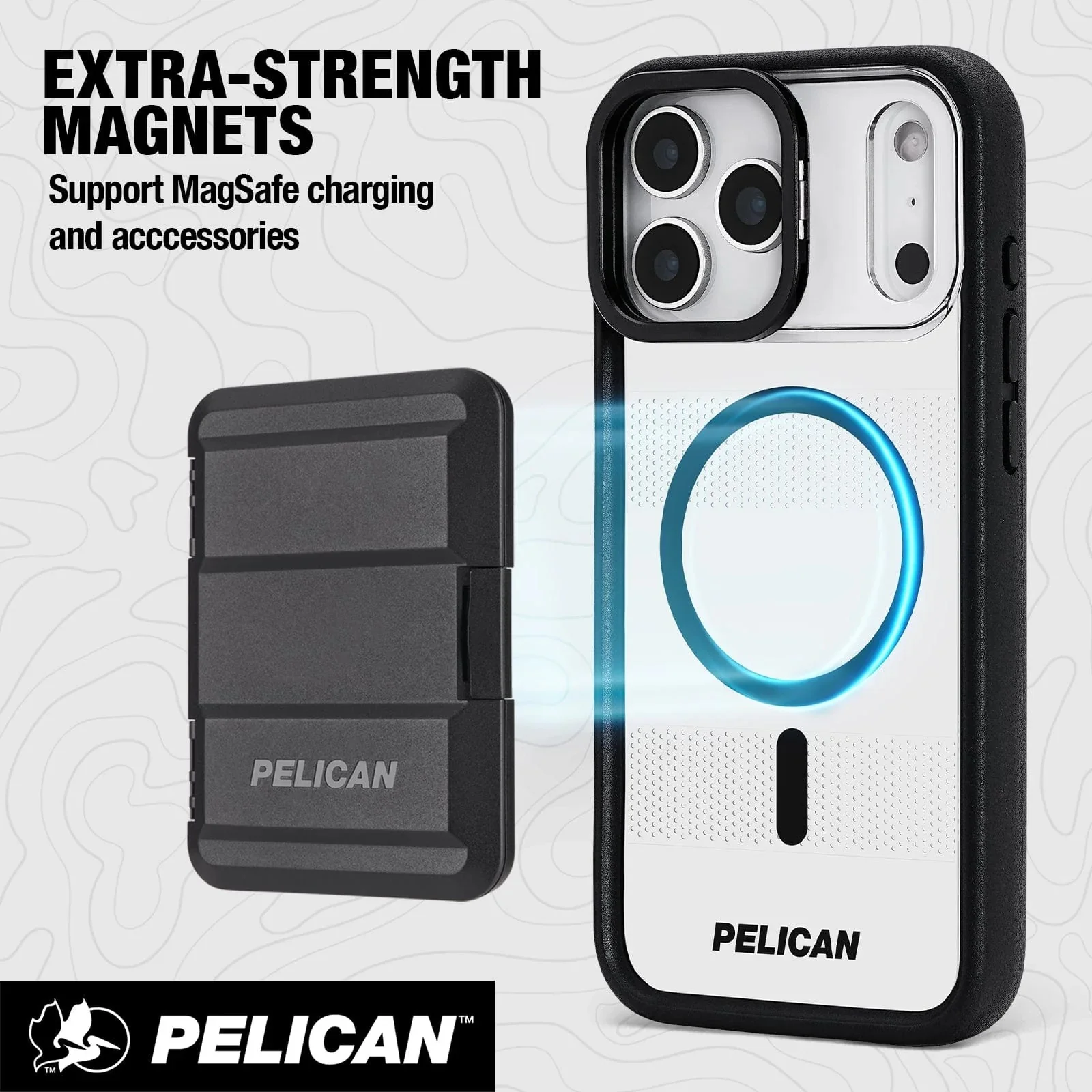 Pelican Protector MagSafe Case with Stand for iPhone 17 Pro Max - Clear / Black - Image 3