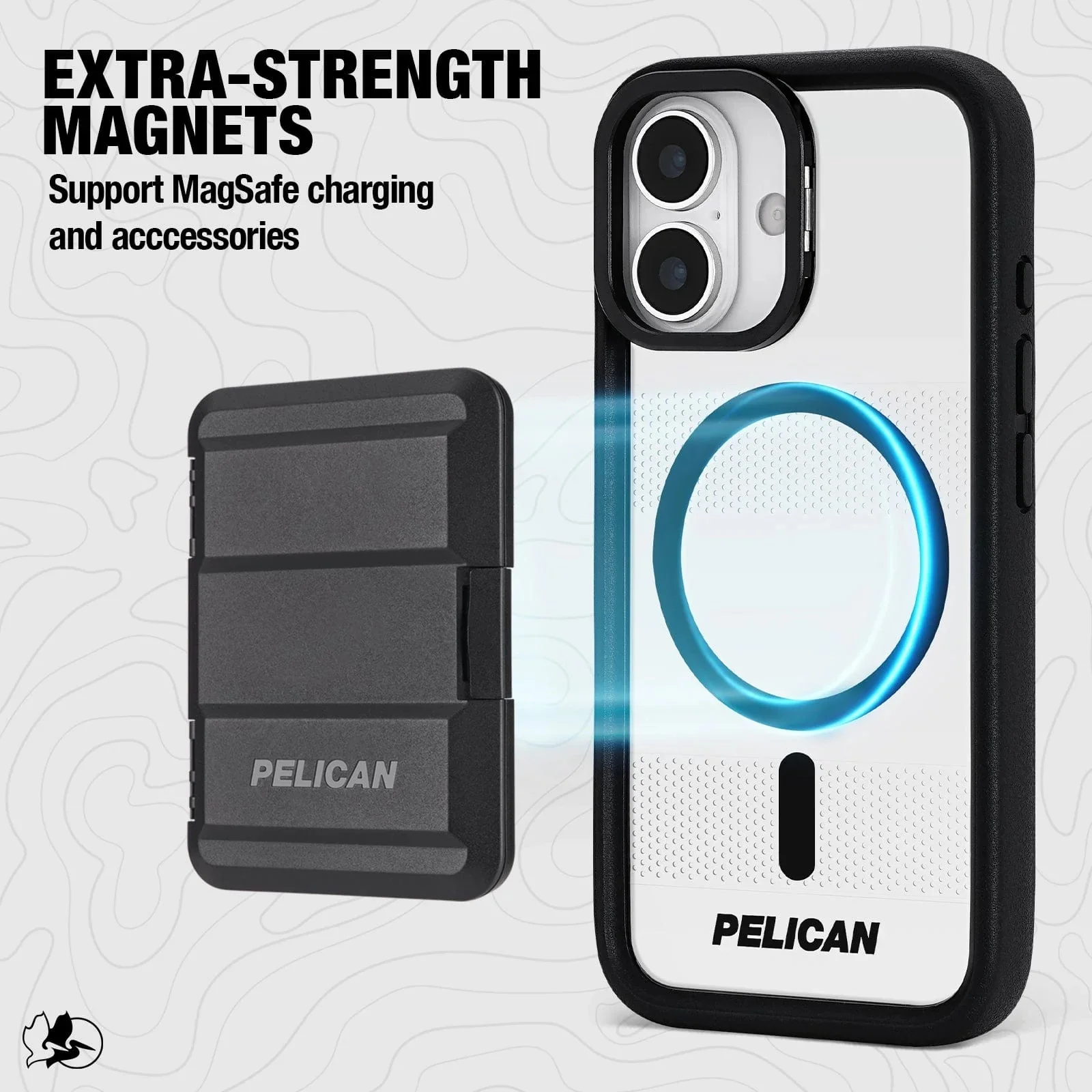 Pelican Protector MagSafe Case with Stand for iPhone 17 Standard 6.3 - Clear / Black - Image 3