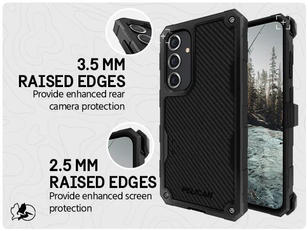 Pelican Shield Carbon Fibre Case Samsung S24 Standard 6.2 inch - Black - Image 10