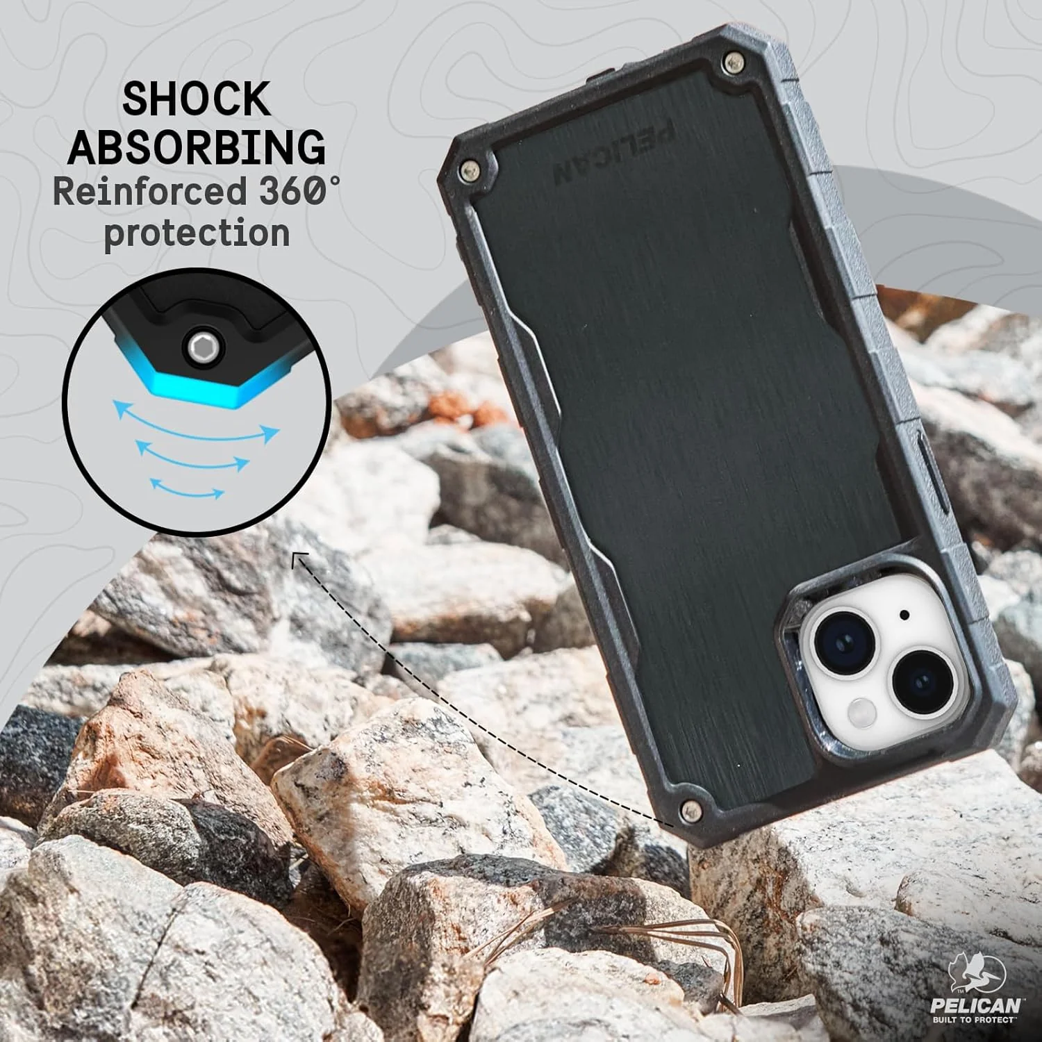 Pelican Shield MagSafe & Holster iPhone 17e / 16e / 15 / 14 / 13 Standard 6.1 Black with FREE SCREEN PROTECTOR!! - Image 6
