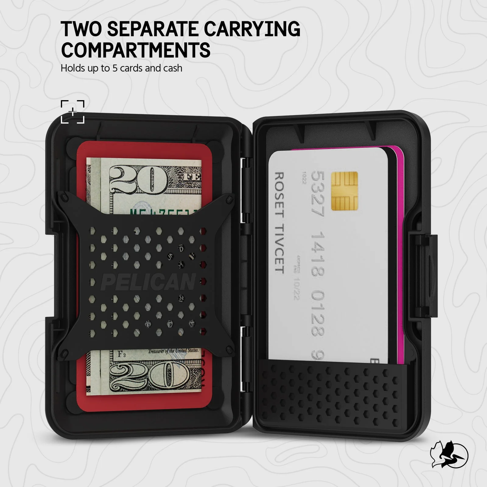 Pelican Shield Kevlar MagSafe Wallet Add on & RFID Blocking - Black - Image 3