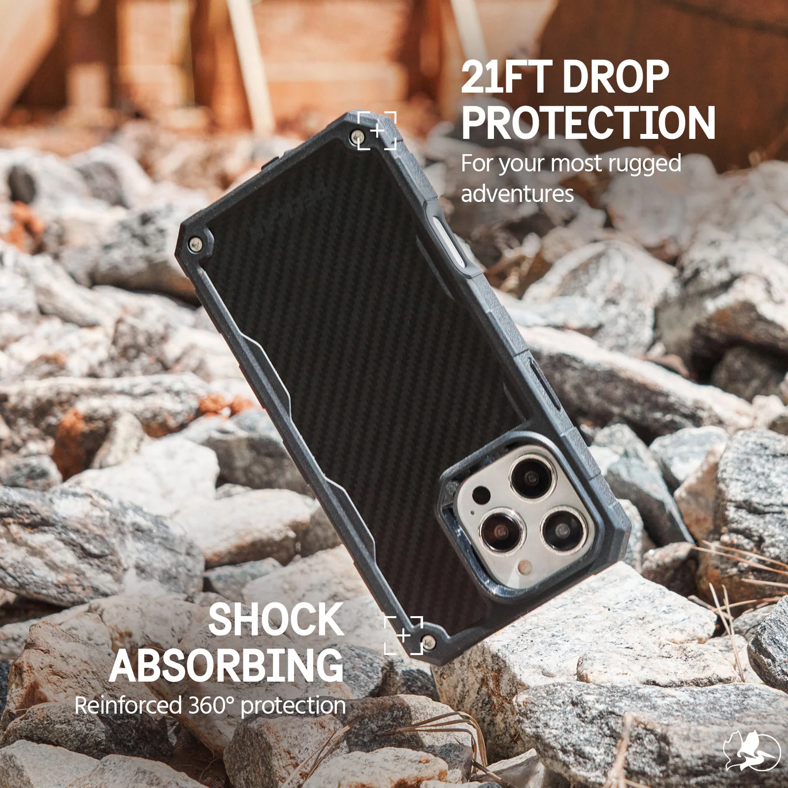 Pelican Shield MagSafe Case with Holster for iPhone 16 Pro Max - Carbon Fibre Black - Image 5