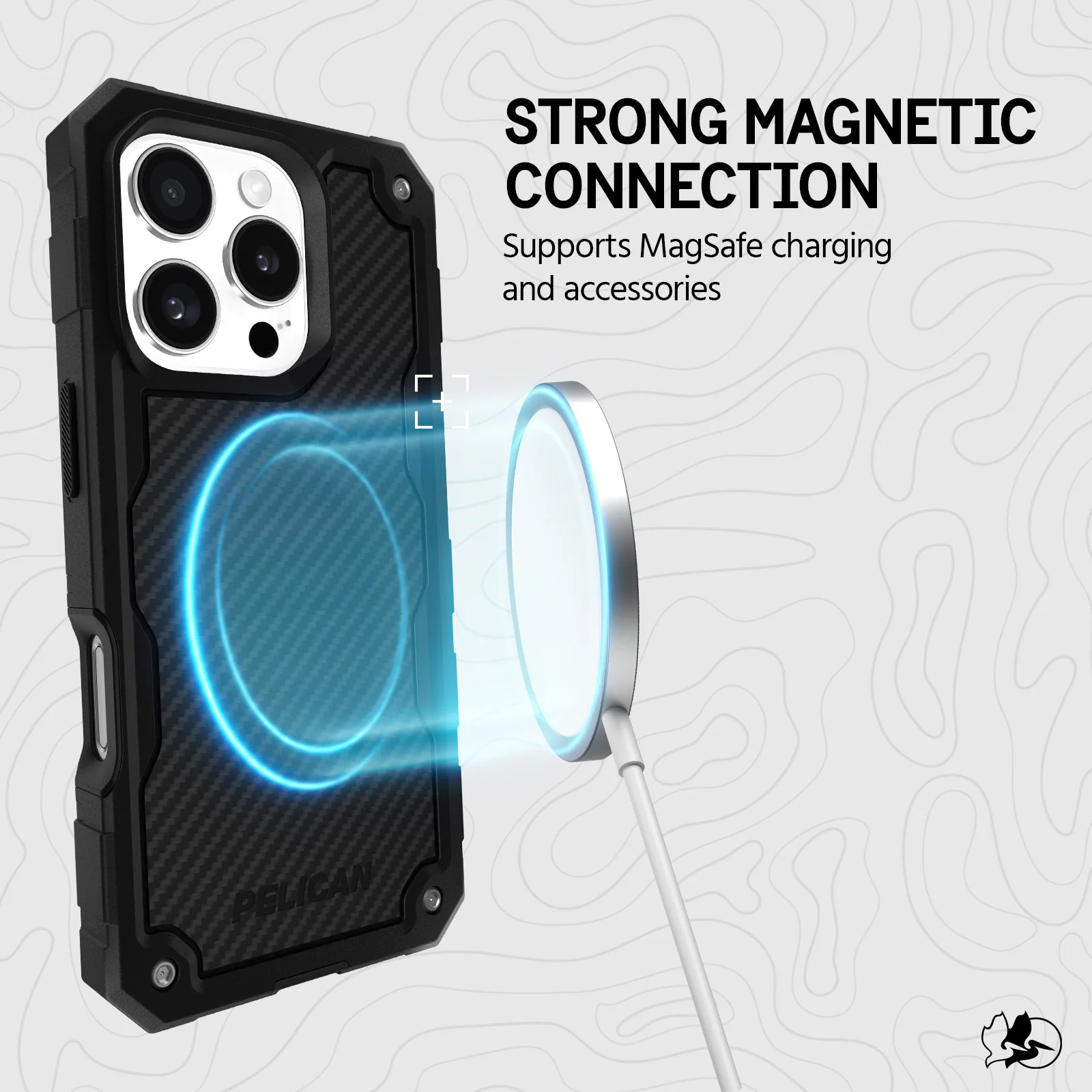 Pelican Shield MagSafe Case with Holster for iPhone 16 Pro Max - Carbon Fibre Black - Image 9