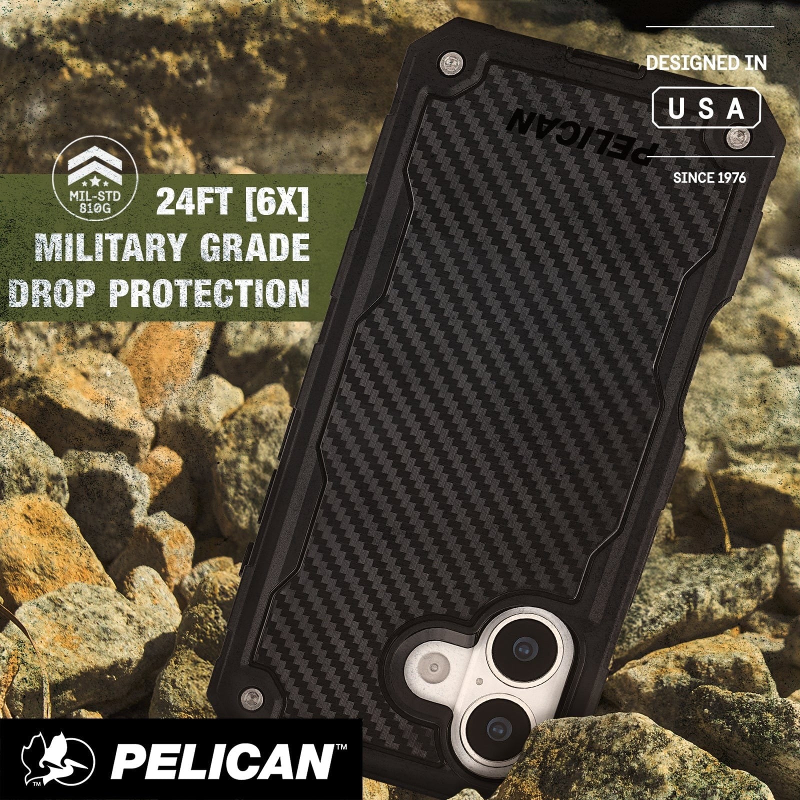 Pelican Shield MagSafe Case with Holster for iPhone 17 Standard 6.3 - Carbon Fiber - Image 7