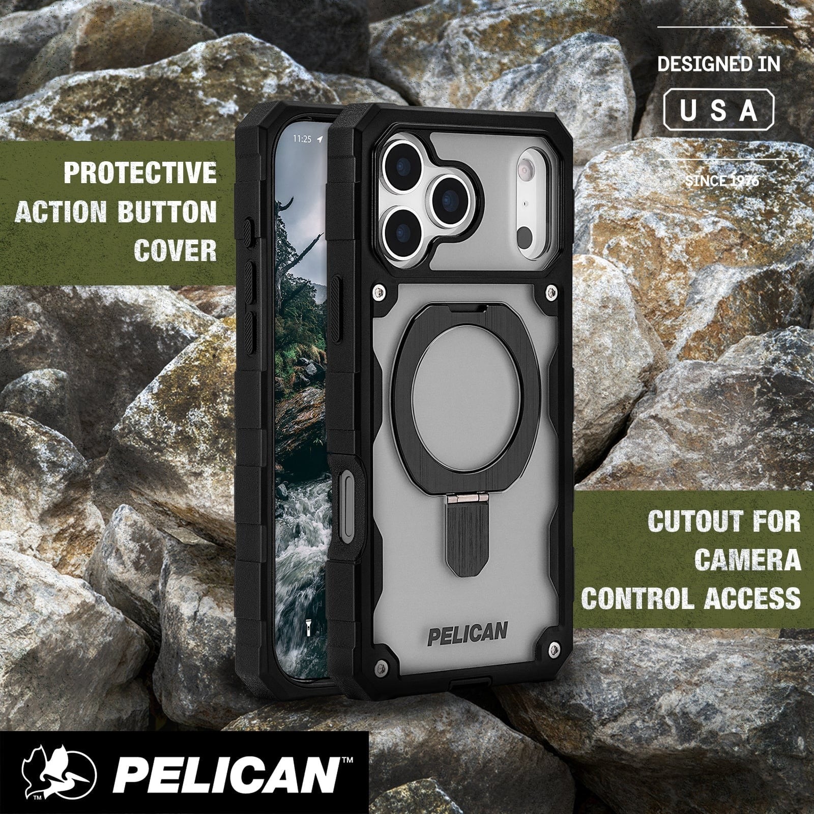 Pelican Shield MagSafe Case with Stand for iPhone 17 Pro Max - Smoke - Image 4