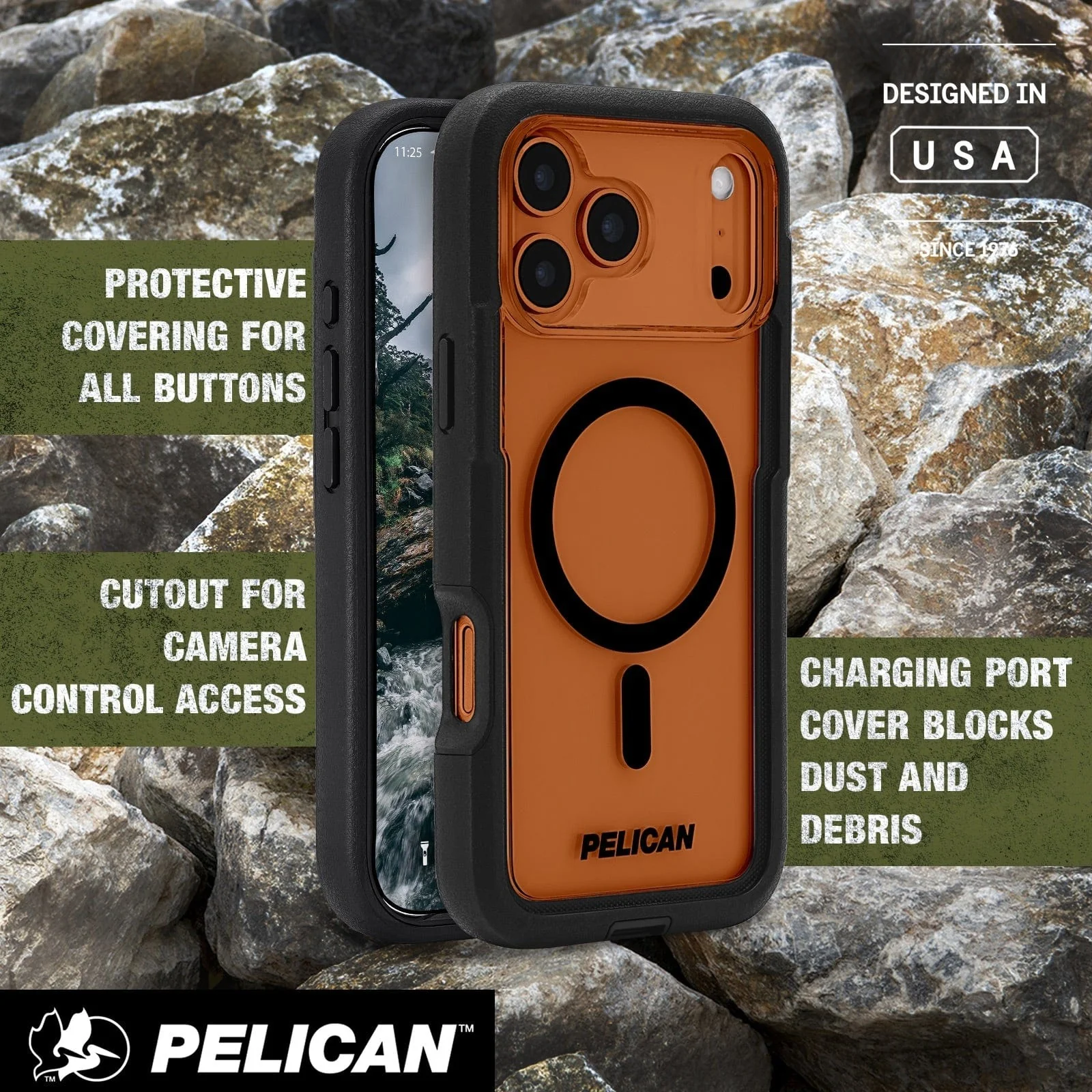 Pelican Voyager MagSafe Case with Holster for iPhone 17 Pro 6.3 - Black/Clear - Image 5