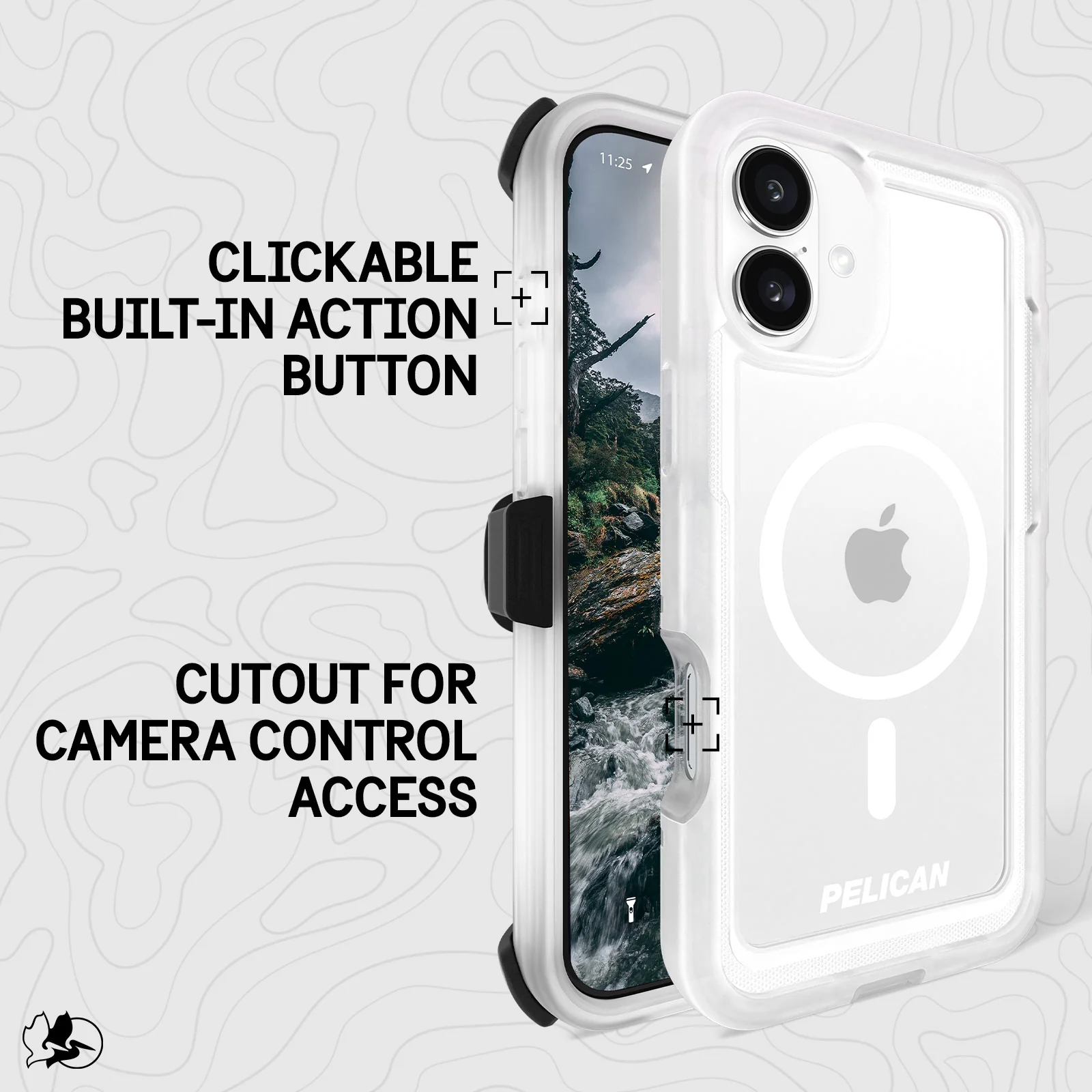 Pelican Voyager Magsafe Rugged Case & Belt Clip for iPhone 16 Plus - Clear - Image 10