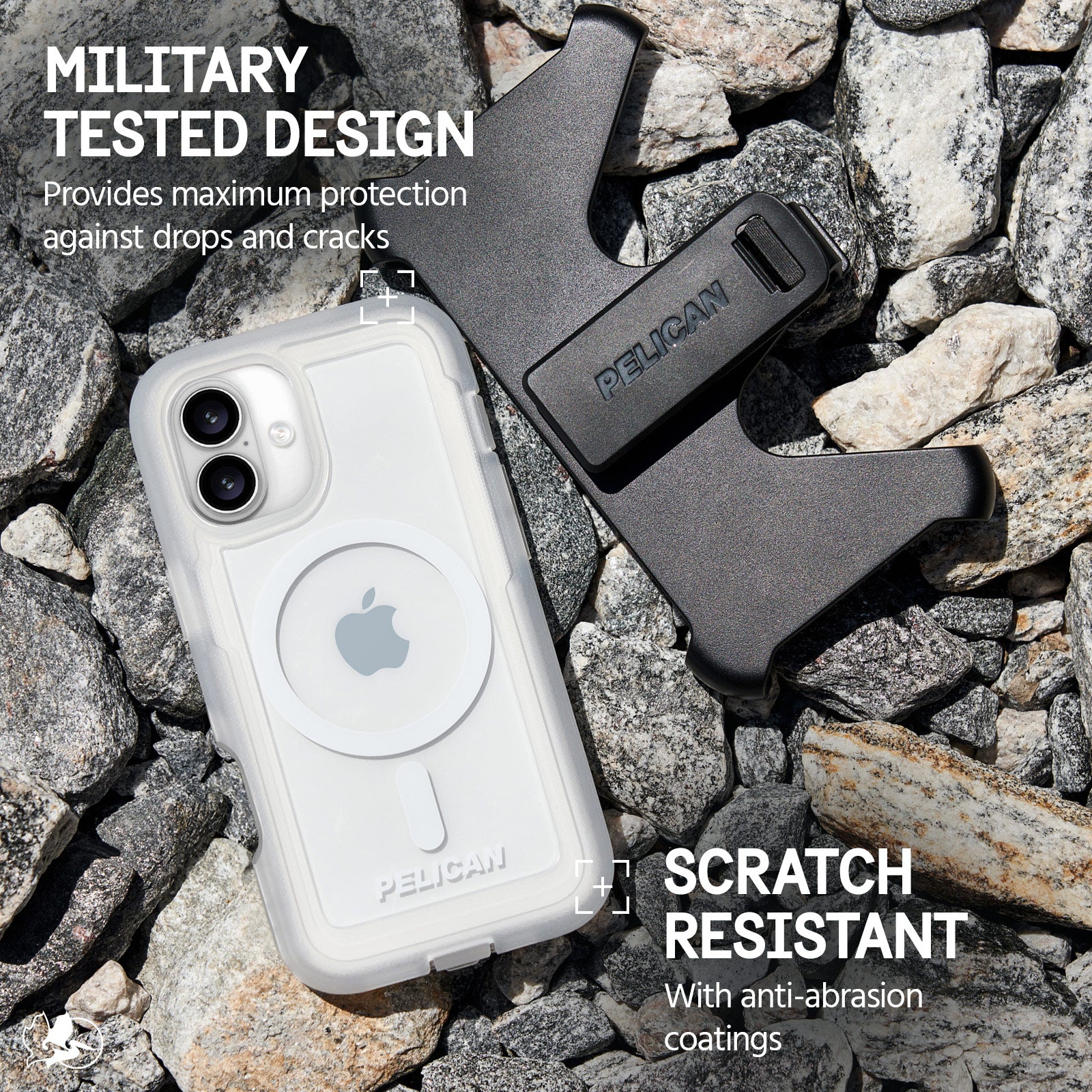 Pelican Voyager Magsafe Rugged Case & Belt Clip for iPhone 16 Plus - Clear - Image 5