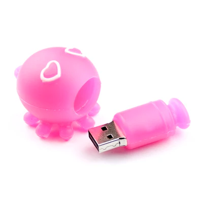 Pink Octopus Flash Thumb Drive USB 2 8GB - Image 2