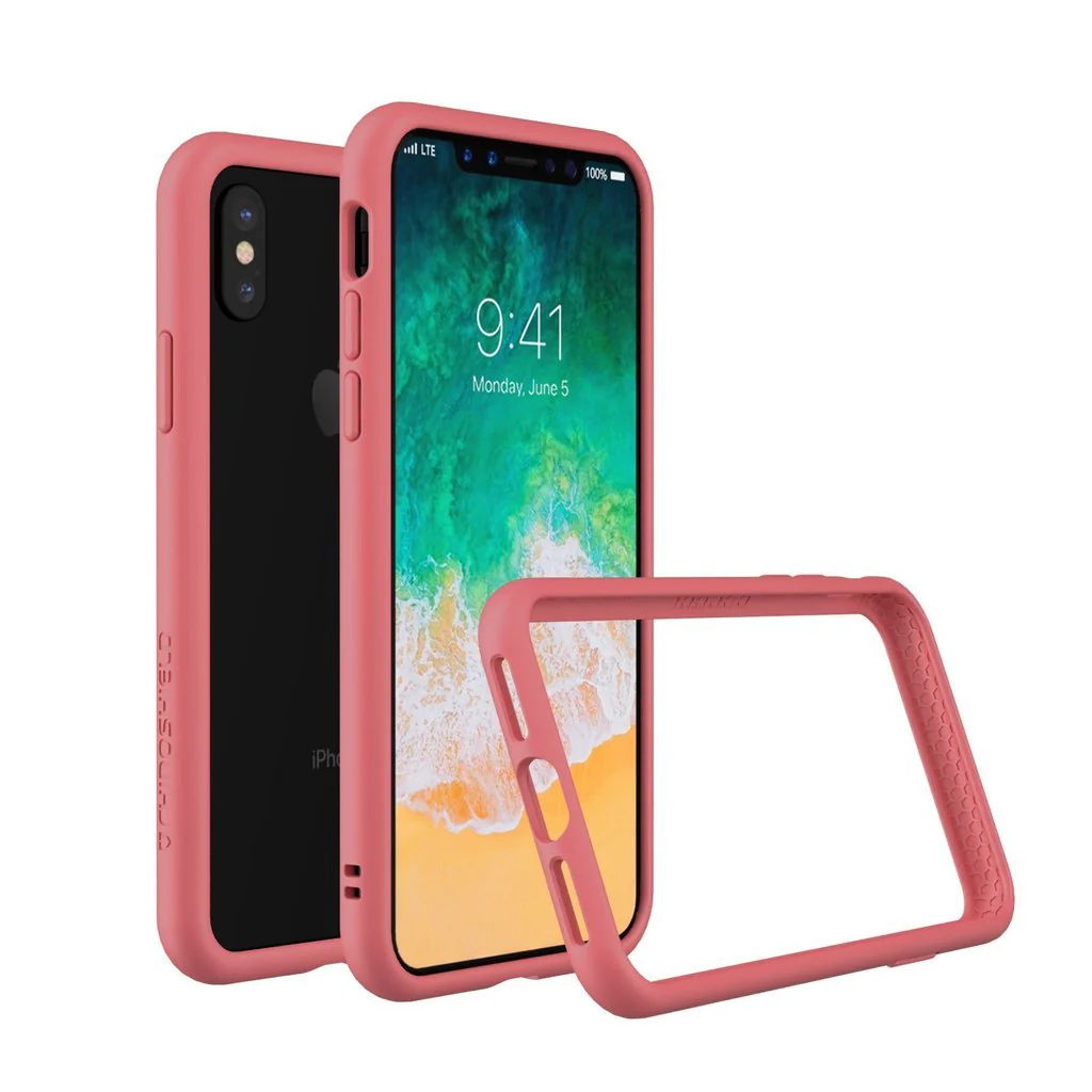 RhinoShield CrashGuard NX Customisable Protective Bumper Case for iPhone X - Coral Pink - Image 6