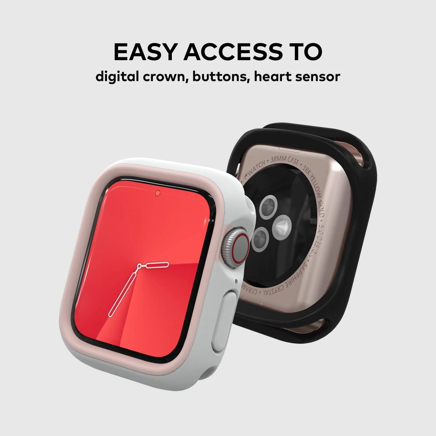 RhinoShield CrashGuard NX for Apple Watch 44mm 4/5/6/SE with Black Rim - Image 4