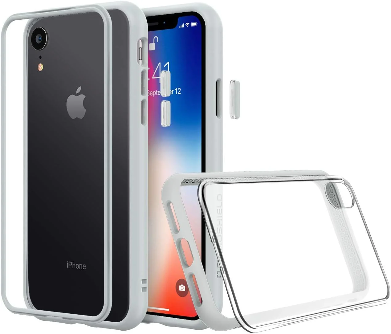 RhinoShield Mod NX Bumper Case & Clear Backplate For iPhone XR - Platinum Grey - Image 2