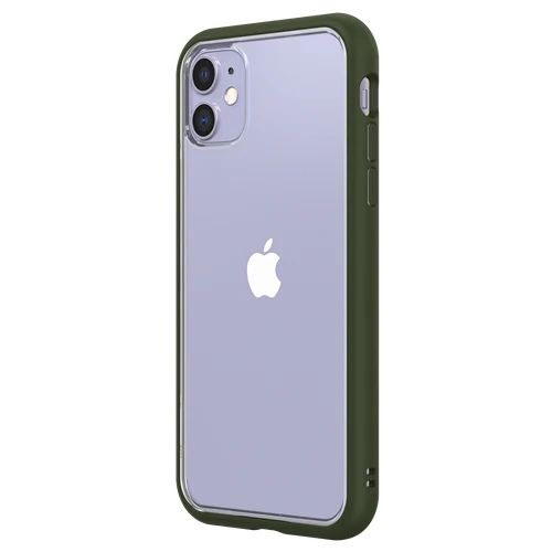 RhinoShield Mod NX Bumper Case & Clear Backplate iPhone 11 - Camo Green - Image 6