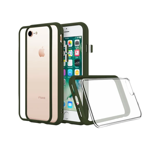 RhinoShield Mod NX Bumper Case & Clear Backplate iPhone 8 / 7 / SE 2020 - Camo Green - Image 5