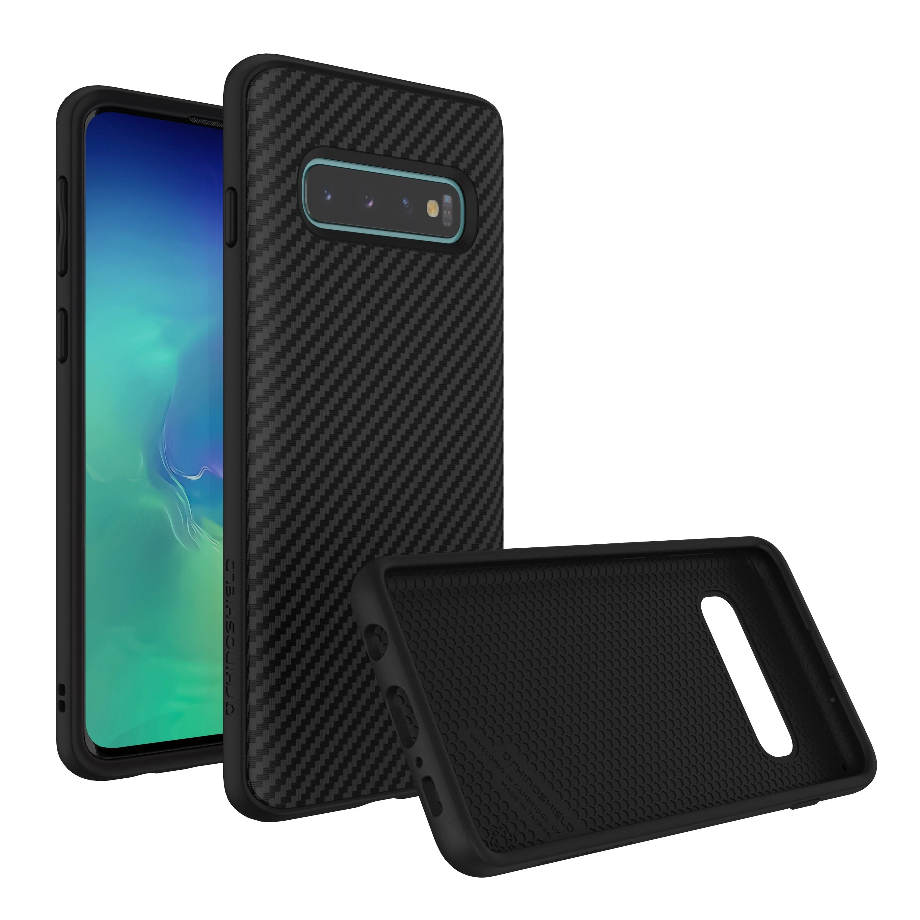 RhinoShield SolidSuit Carbon Finish Protective Case For Samsung Galaxy S10 - Image 2