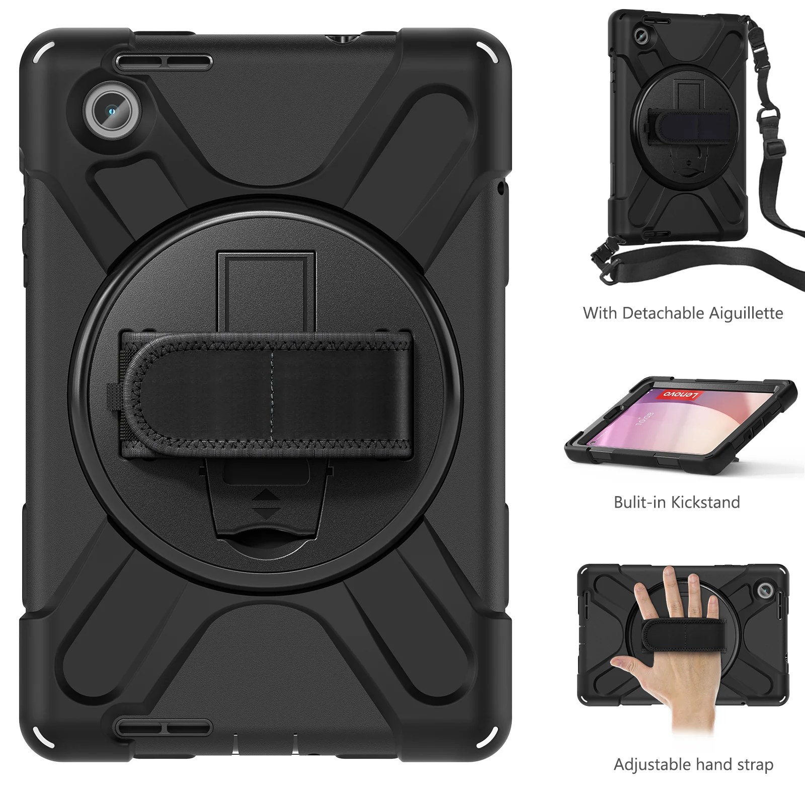 Rugged Case Hand & Shoulder Strap Lenovo M8 8 inch 4th Gen TB300 - Image 7