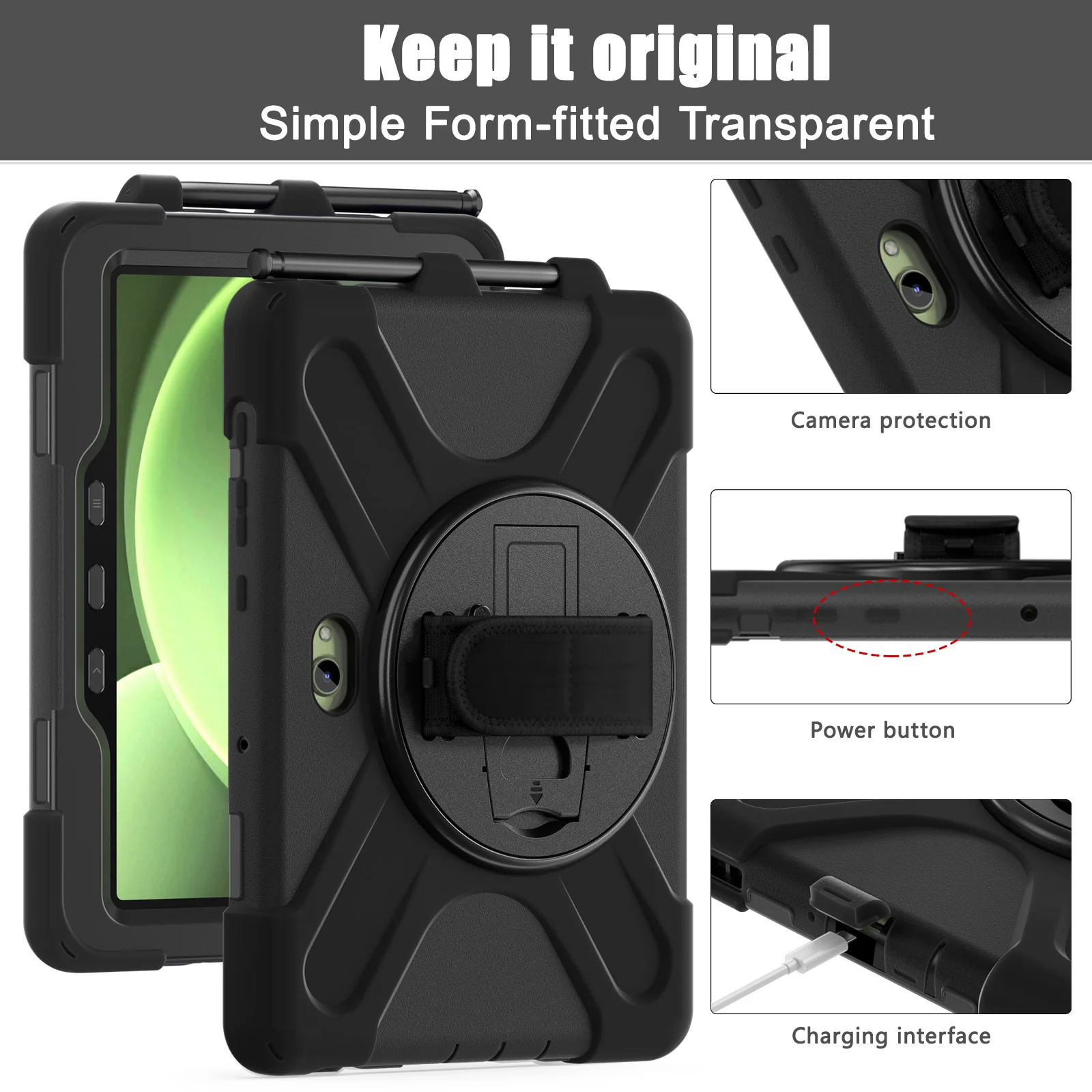 Rugged Case Hand & Shoulder Strap SCREENLESS Tab Active 5 Pro X356 2025 - Image 7