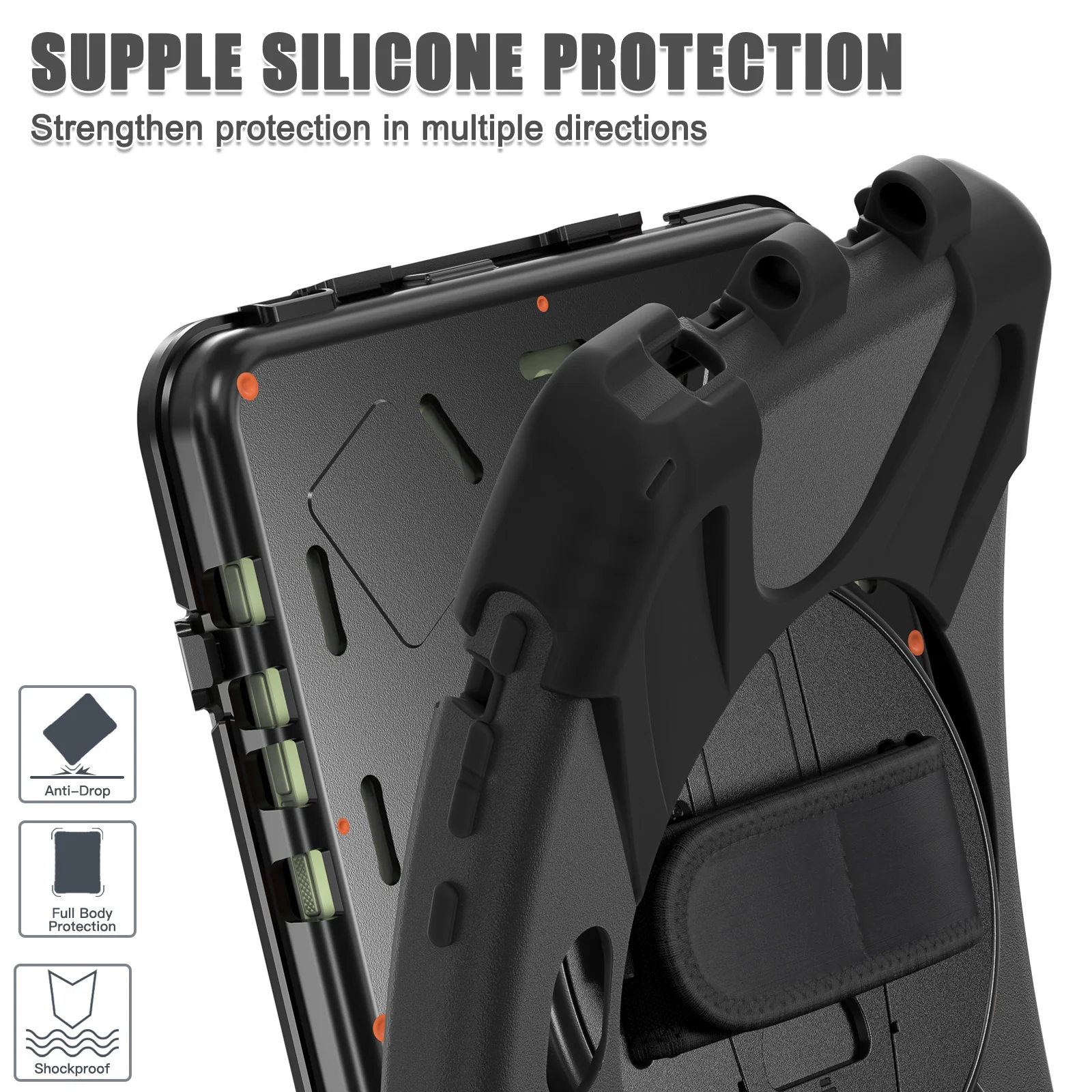 Rugged Case Hand & Shoulder Strap SCREENLESS Tab Active 5 Pro X356 2025 - Image 9
