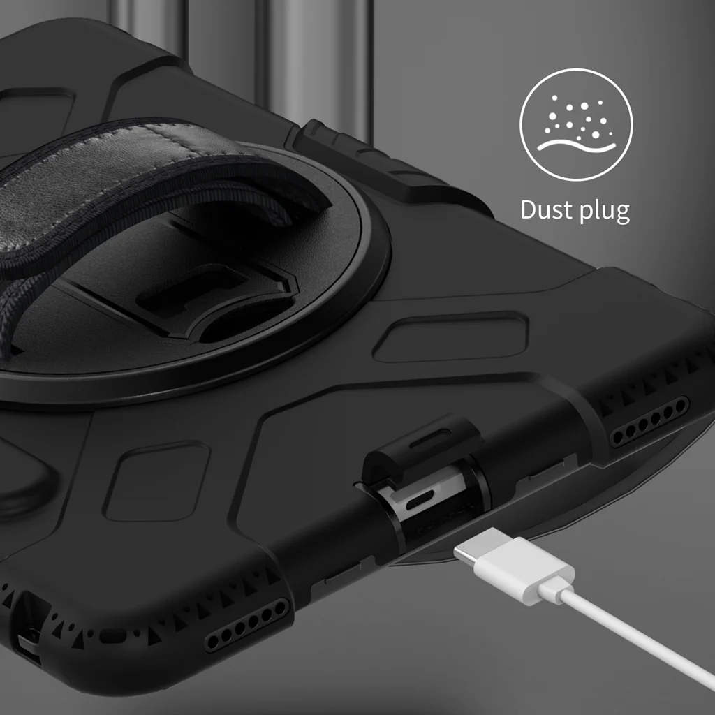Rugged Case Hand & Shoulder Strap Samsung Tab S10 Lite / FE / S9 / S9 FE - Black - Image 10