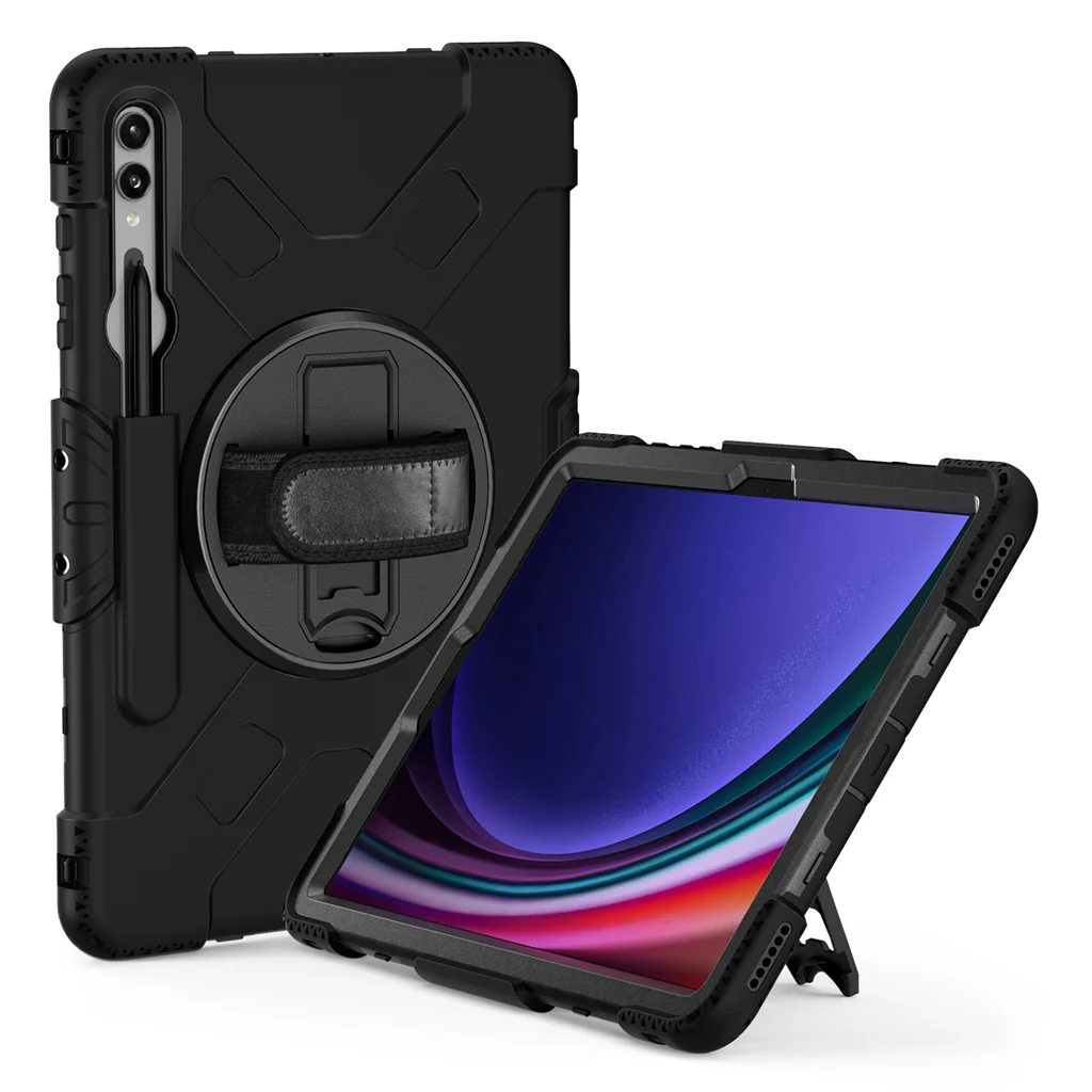 Rugged Case Hand & Shoulder Strap Samsung Tab S11 Ultra 14.6 inch - Black - Image 3