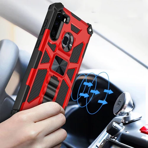 Rugged & Tough Case Samsung A21 with Kickstand - Blue - Image 3