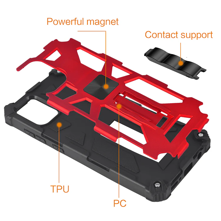 Rugged & Tough Case Samsung A51 4G with Kickstand - Black - Image 4